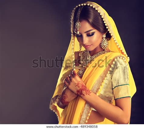 Portrait Beautiful Indian Girl Young Hindu Stock Photo Edit Now 489348058