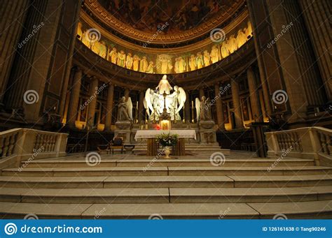 Interiors Of Eglise De La Madeleine Paris Editorial Stock Photo