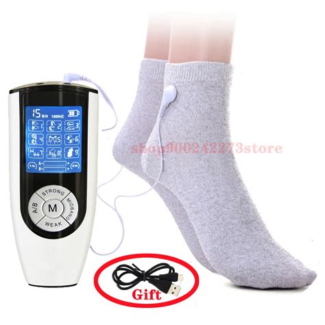 1 Pair Electro Shock Conductive Silver Fibers Socks Foot Electrical