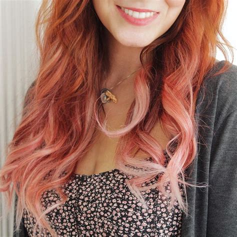 Image Result For Pink Auburn Hair Hair Streaks Peach Hair Hair
