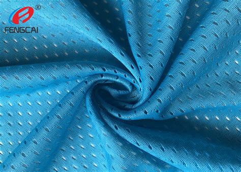 Blue Colour 100 Polyester Sports Mesh Fabric Athletic Garment Material