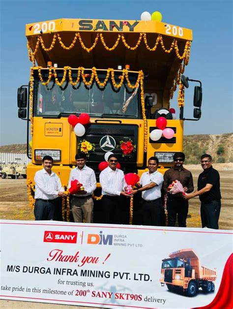 Sany India Hands Over 200th Dump Truck To Durga Infra Mining Pvt Ltd