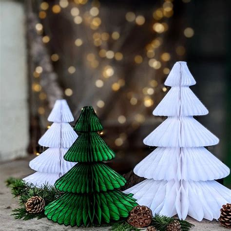 White Honeycomb Paper Christmas Tree By The Danes