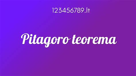 Pitagoro Teorema Kalkuliatorius Skaičiuoklė Online 123456789lt