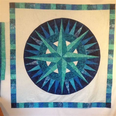 Mariners Compass Bed Quilt Using Quiltsmart Pattern Ocean Quilt