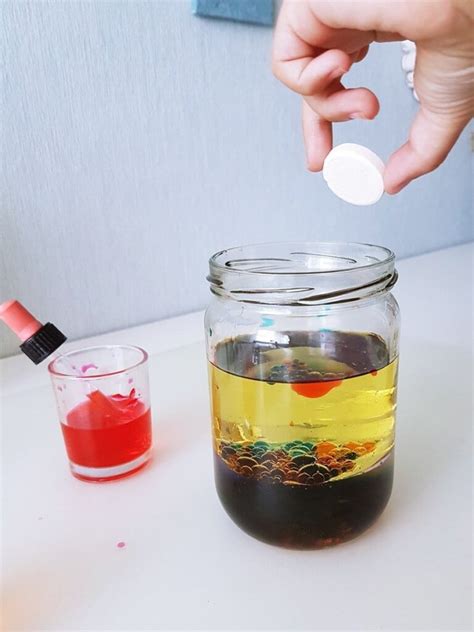 Lavalampe Selber Machen Wasser Öl Experiment Für Kinder