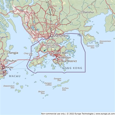 Map Of Kowloon Hong Kong Global 1000 Atlas