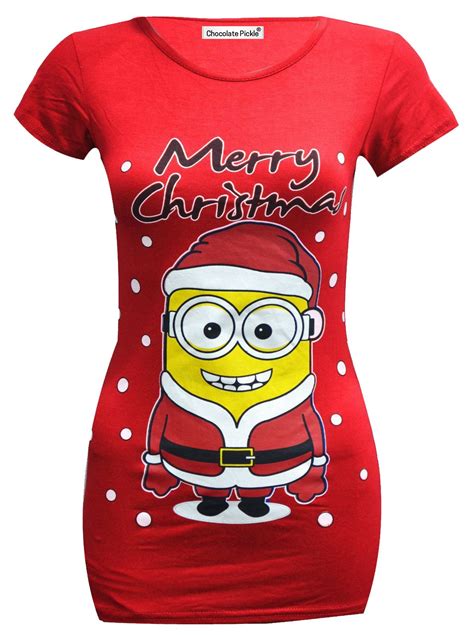 New Womens Olaf Frozen Minion Christmas T Shirts 8 26 Ebay
