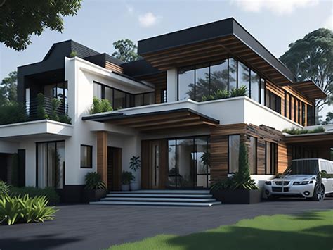 Premium Ai Image Modern Minimalist House Design