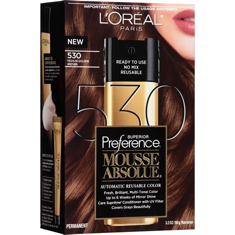 Loreal Paris Superior Preference Mousse Absolue Hair Color 530 Medium