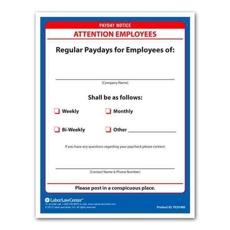 Payday Notice From