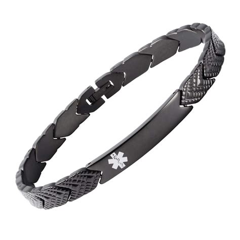 Fashion Titanium Medical Alert Id Bracelet For Womennot Allergic Free