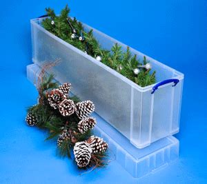 Litre Really Useful Clear Stackable Storage Boxes Christmas Tree Storage Christmas Tree
