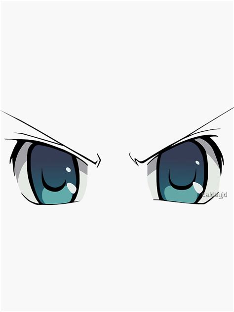 Anime Eyes Sticker For Sale By Caldayjd Redbubble