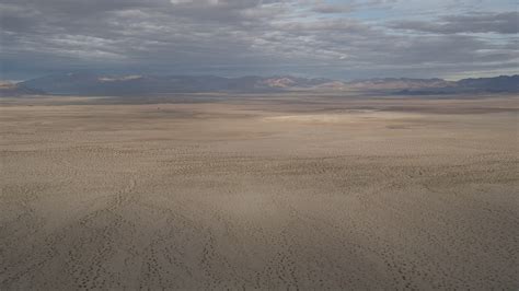 5k Stock Footage Aerial Video Of An Open Plain In The Mojave Desert