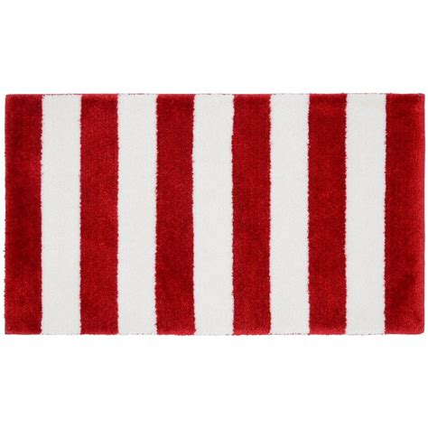 They soak up the drip, drop, and spills after baths and other bathroom activities thus preventing slipping. Garland Rug Beach Stripe Crimson Red/White 21 in. x 34 in ...