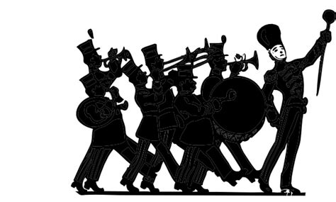Marching Band Black On White Clip Art At Vector Clip Art
