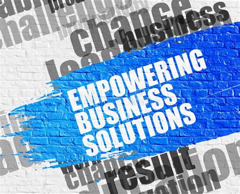 Empowering Business Solutions On White Wall Stock Illustration