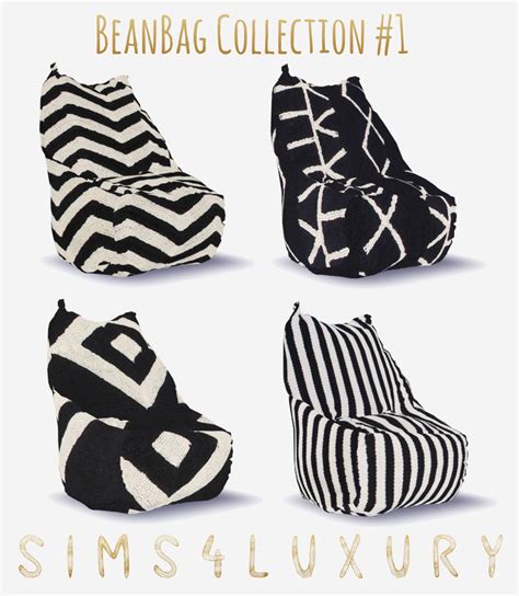 Bean Bag Collection 1 From Sims4luxury • Sims 4 Downloads