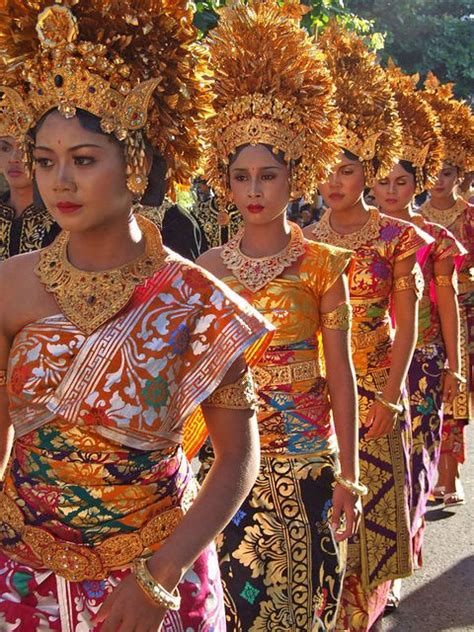 Women Wearing Traditional Costumes At Bali Art In Traditional Dresses Traditional