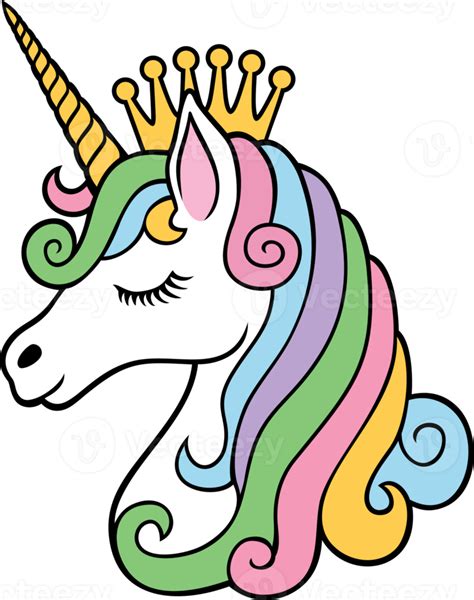 Princesa Unicornio Con Ilustración De Corona 11617901 Png