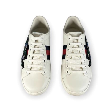 Gucci Ace Snake Sneakers In White More Than You Can Imagine