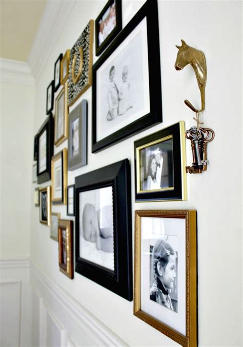 Black Gold And Silver Frames Gallery Wall Modern
