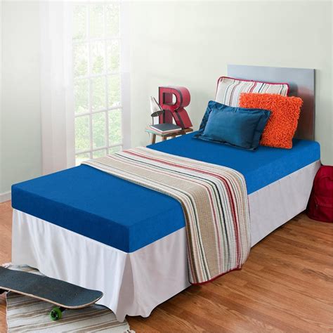 Foam mattress with a memory foam comfort layer and a white stretch knit. Sleep Master Memory Foam Mattress Review