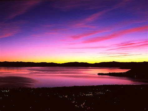 Sunset Over Lake Tahoe California Nature S Light Shows