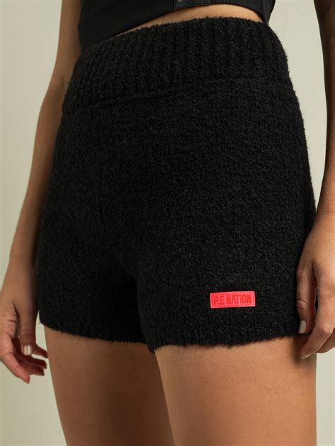 Triple Double Knit Shorts In Black Glue Store