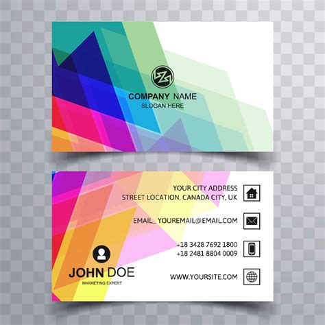 Elegant Colorful Business Card Template Design 238926 Vector Art At