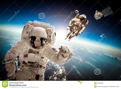 Astronaut In Outer Space Stock Photo Image Of Floating