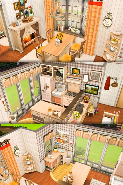 Cottage Interior The Sims 4 Cottagecore House Build Sims 4 Houses