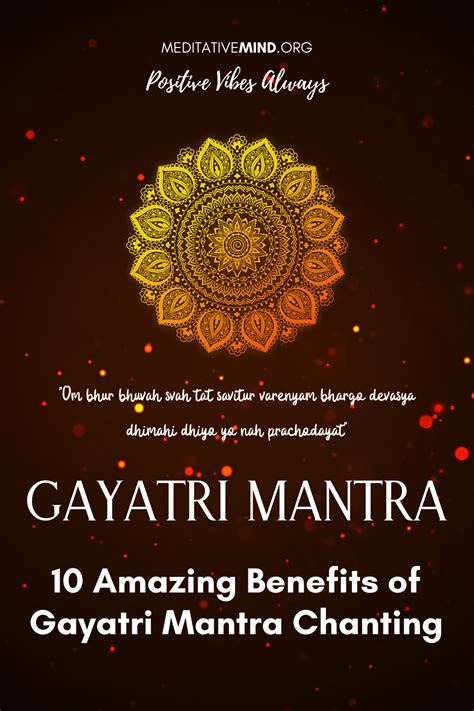 Amazing Benefits Of Gayatri Mantra Chanting Artofit