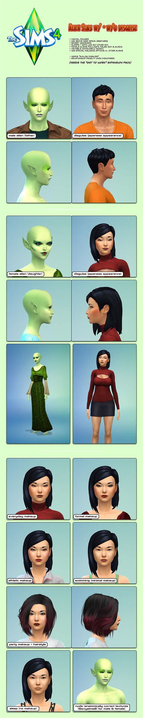 Sims 4 Aliens And Their Disguise By Shalaraan On Deviantart