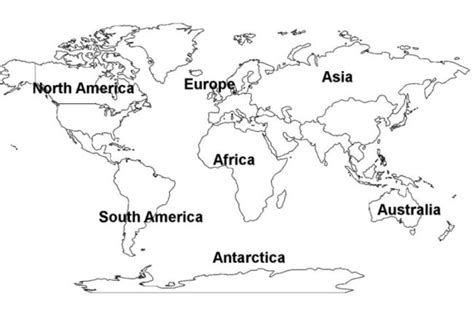 World Continents Map Free Printout Picture Free Images At