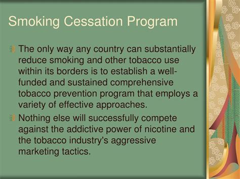 ppt smoking cessation program powerpoint presentation free download id 144807