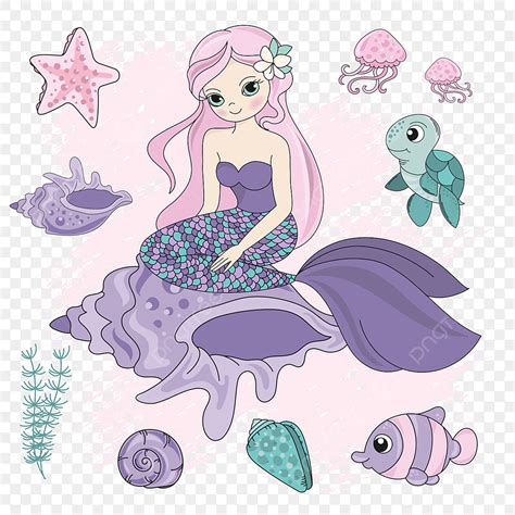 Sea Ocean Underwater Vector Png Images Queen Mermaid Girl Princess