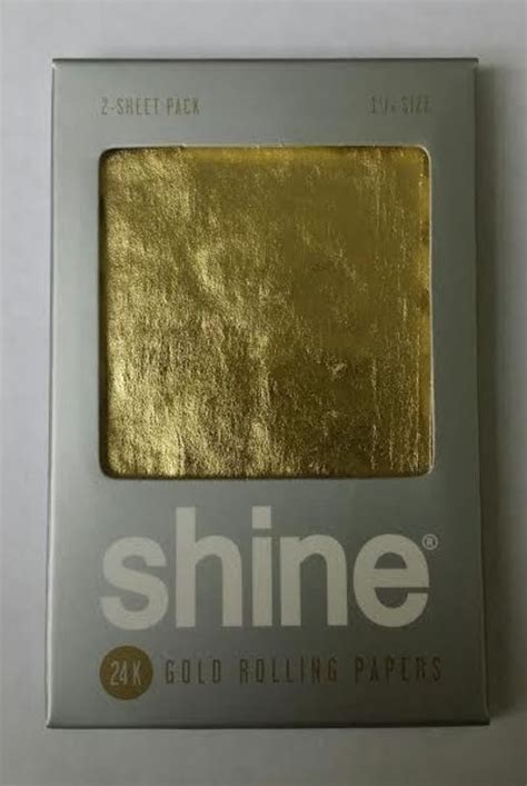 Shine 24k Gold Rolling Papers 1 14 2 Sheet Pack 2 For 40