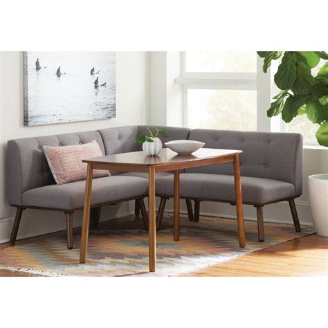 With this nook, you can create a cozy spot in any corner of your kitchen, perfect for meals and conversation, a great family gathering piece. Bucci 4 Piece Breakfast Nook Rectangular Dining Set ...