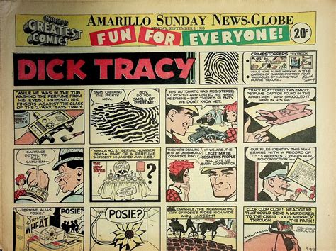 Amarillo Sunday News Globe Comics September 8 1968 Peanuts Dick Tracy