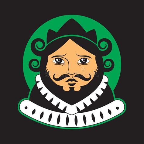 King Man Icon On Black Isolated Background Vector Image Logo Icon