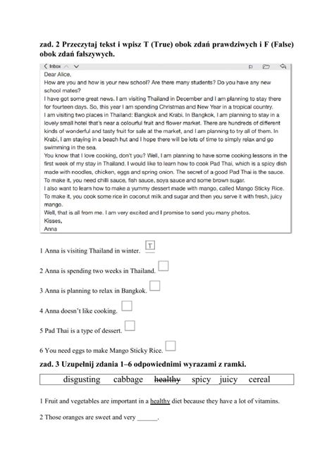Test unit 3-Junior Explorer 5 worksheet