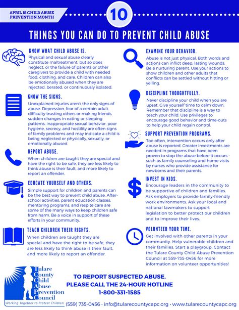 10 Ways YOU Can Prevent Child Abuse - Tulare County County Child Abuse 
