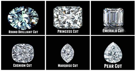 Different Engagement Diamond Cuts