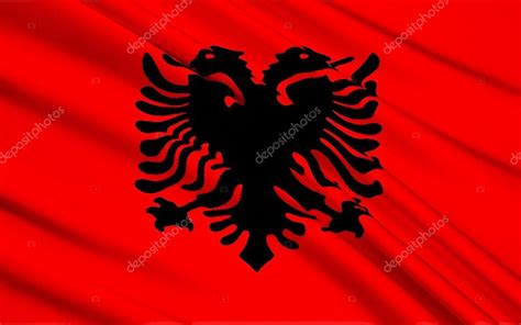 A címeres zászlók kontúr mentén hímzettek, az igényesebb megjelenés érdekében! Bandera de Albania - Europa del este — Fotos de Stock ...
