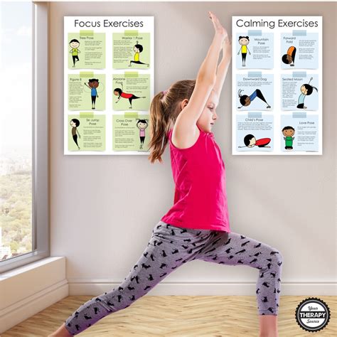 Exercise Posters For Kids Printed And Digital Version Your Therapy