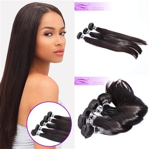 Free Shipping Mix 3pcslot Virgin Indian Hair Weave Bundles Straight Can Be Dyed 100 Virgin