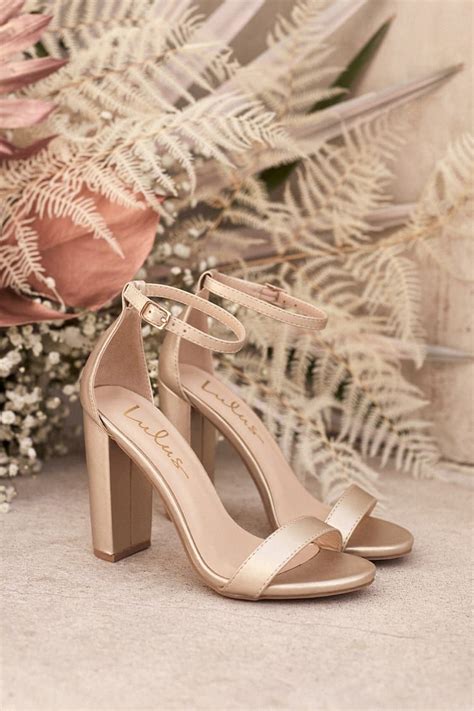 Taylor Rose Gold Ankle Strap Heels In 2021 Wedding Shoes Heels Gold