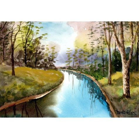 Painting Watercolor Painting Print Watercolor Landscape Painting Tree